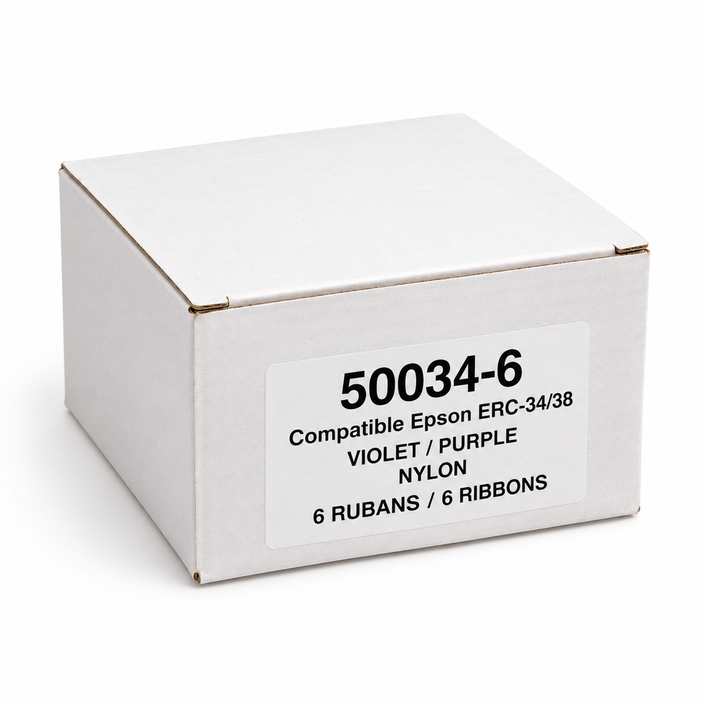 Compatible ERC34/38 Purple Nylon Ribbons — Box of 6