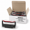 Compatible ERC30/34/38 Black/Red Ribbons — Box of 6