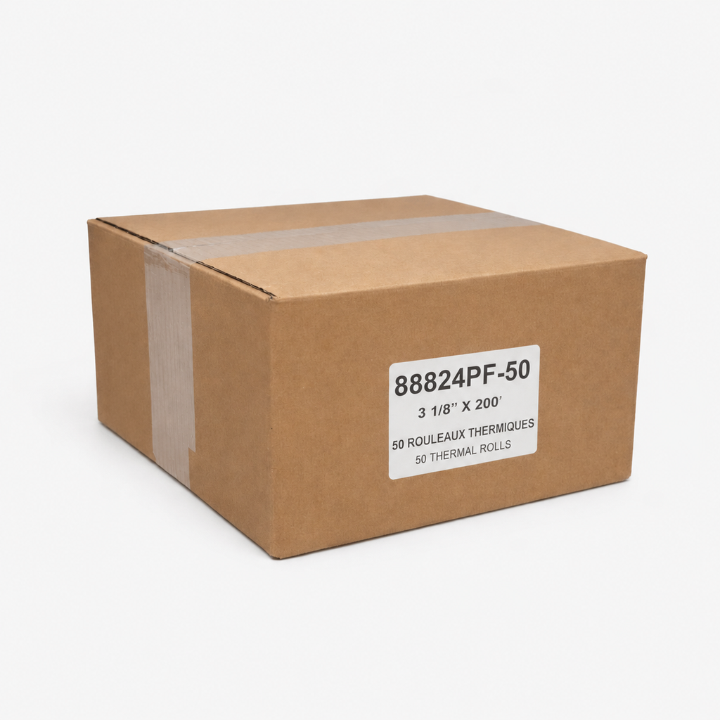 3 1/8" x 200' Phenol Free (PF) Coreless Thermal Paper Rolls (50 rolls)