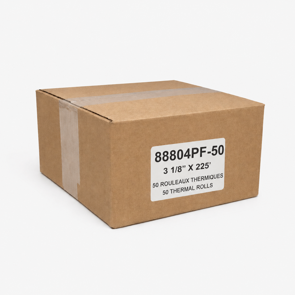 3 1/8 x 225' Phenol-Free (PF) Coreless Thermal Paper Rolls - 50 rolls - (3.125 x 225)