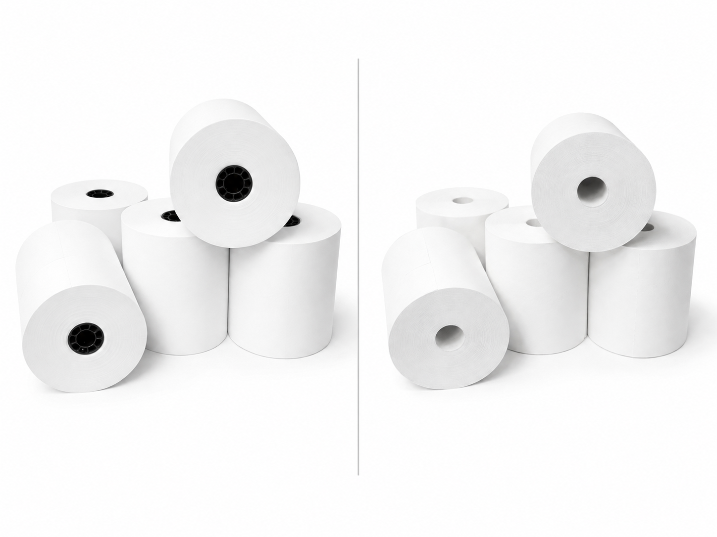 Comparaison de rouleaux thermiques avec et sans mandrin