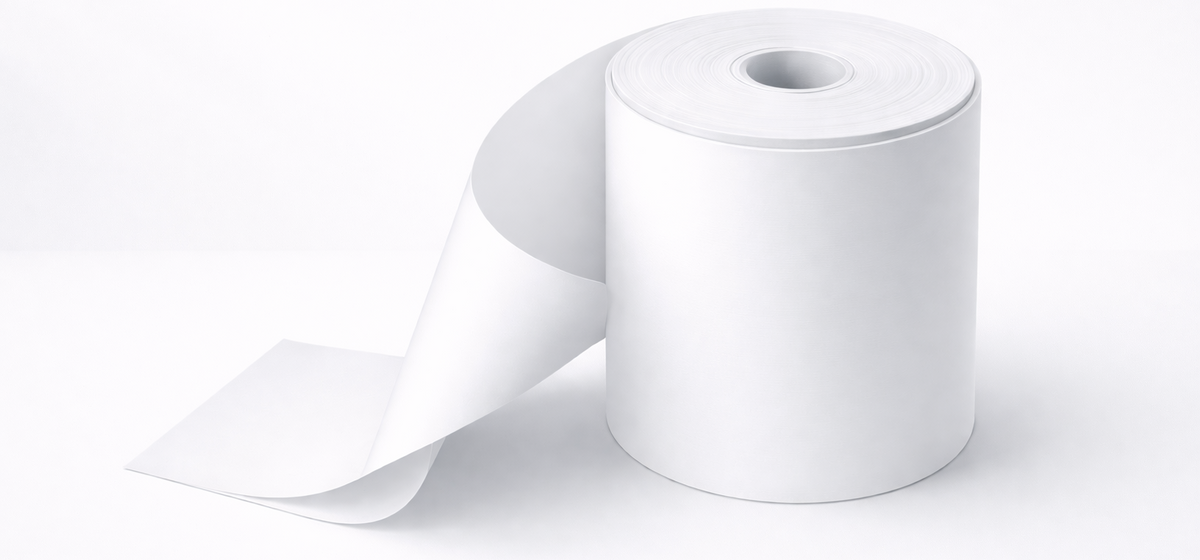 Single coreless paper roll with an unrolled sheet